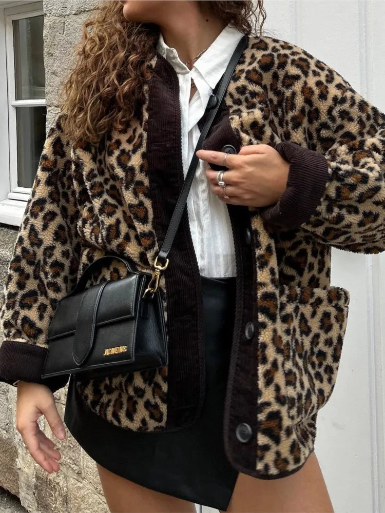 Stilla | Jakke med leopardprint