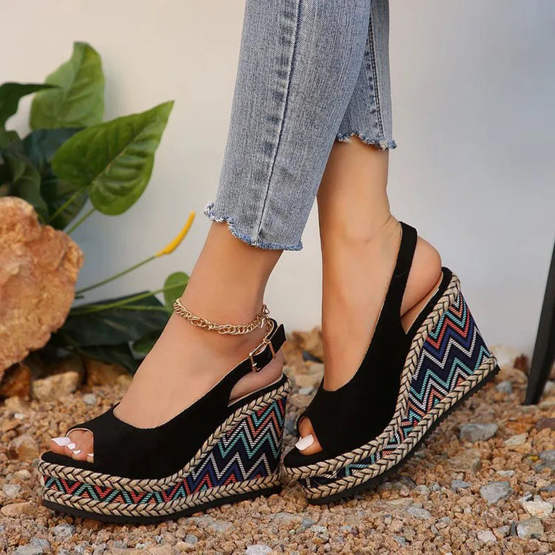 Stilla | Boho Wedge Sandaler