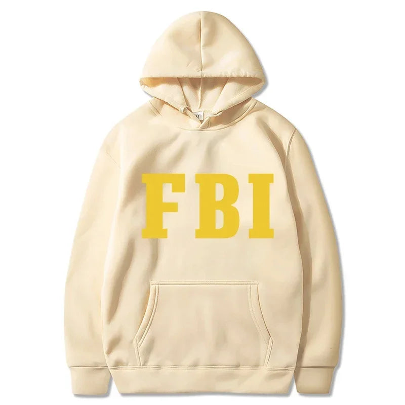 Stilla | Varme Unisex Hættetrøjer Med Fbi Tryk
