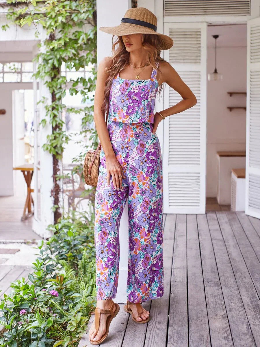 Stilla | Blomster Wide-leg Jumpsuit