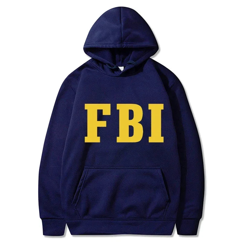 Stilla | Varme Unisex Hættetrøjer Med Fbi Tryk