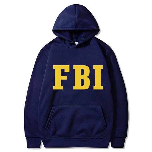 Stilla | Varme Unisex Hættetrøjer Med Fbi Tryk