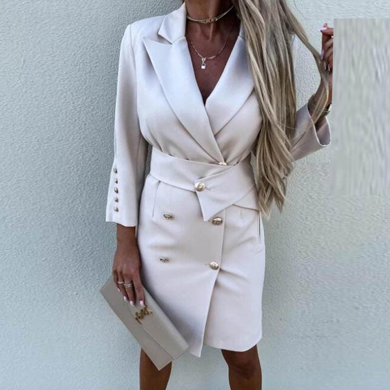 Stilla | Blazer Kjole med Dobbelt Række Knapper