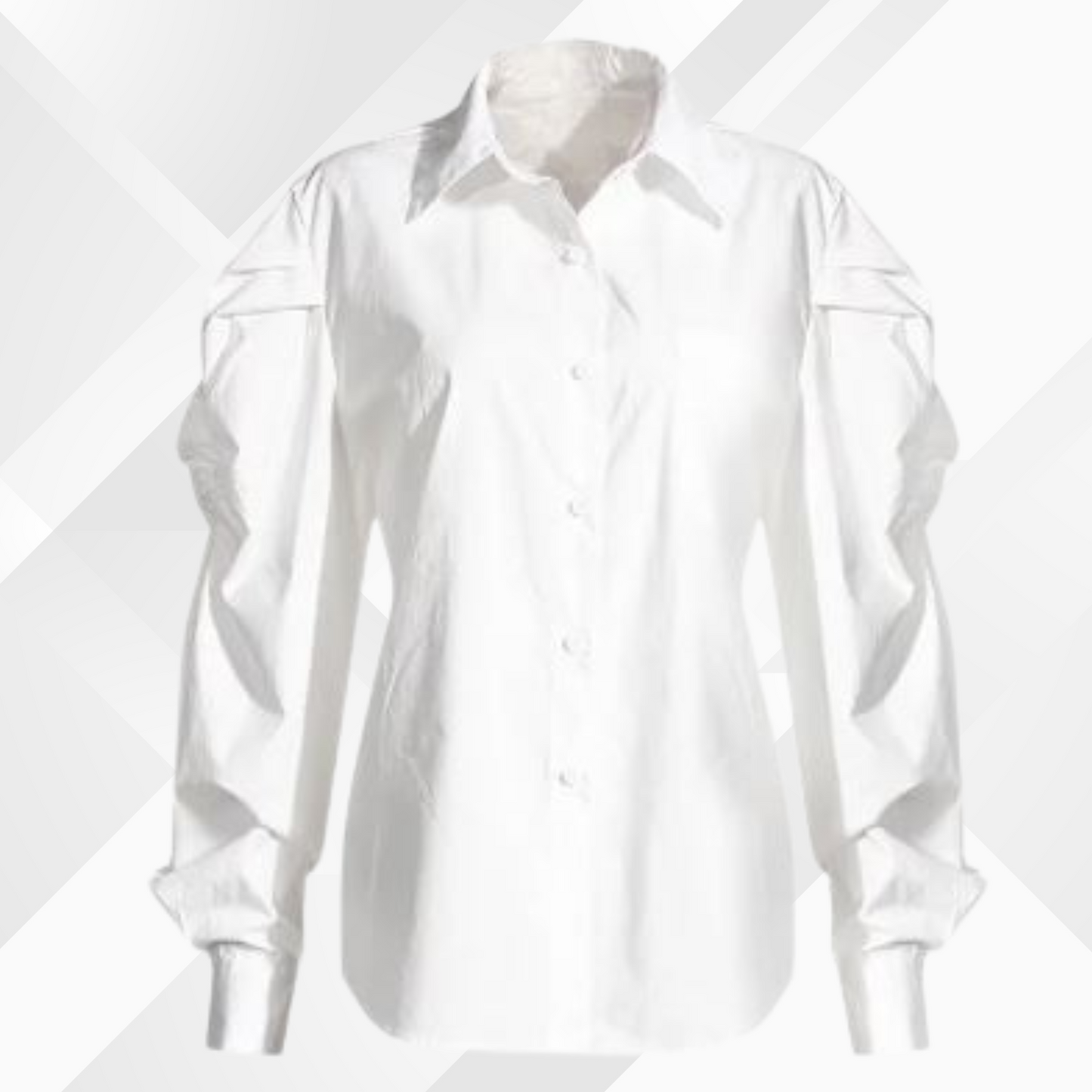 Stilla | Vest og jeansbluse med puffærmer