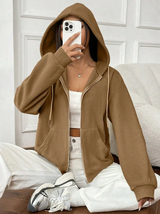 Stilla | Hoodiejakke med lynlås til alsidige outfits