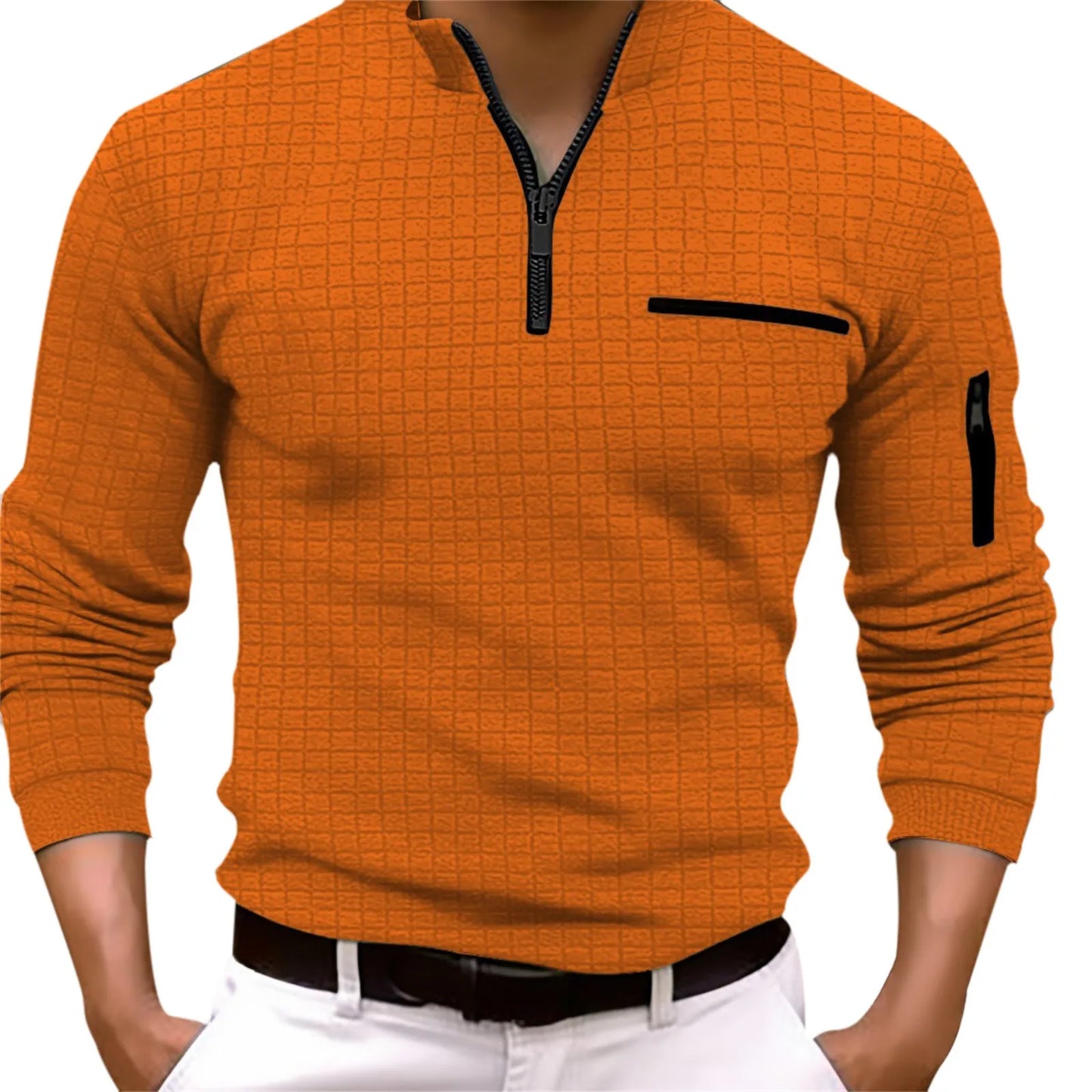 Stilla | Langærmet Zip-Up Poloshirt
