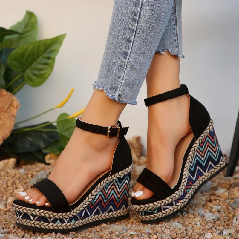 Stilla | Boho Wedge Sandaler