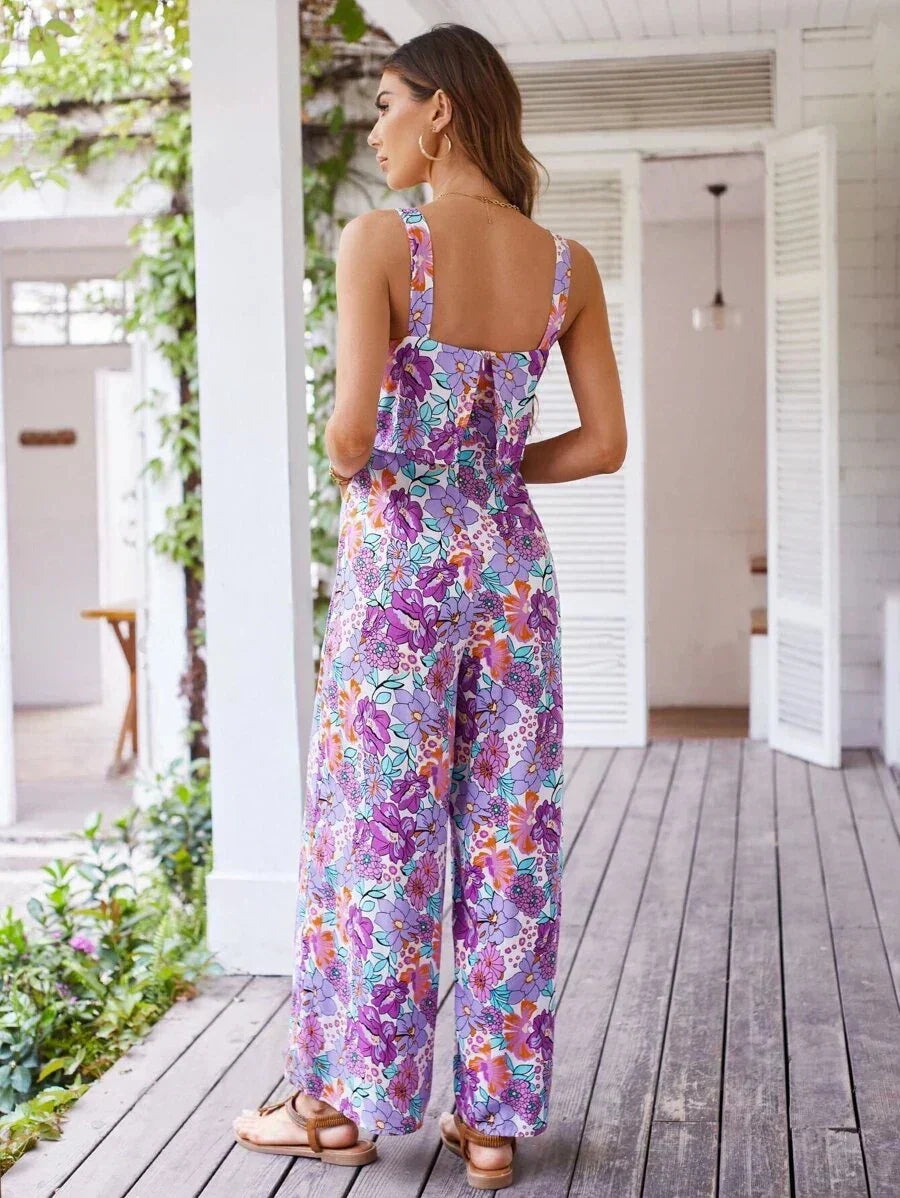 Stilla | Blomster Wide-leg Jumpsuit