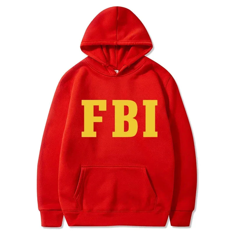 Stilla | Varme Unisex Hættetrøjer Med Fbi Tryk
