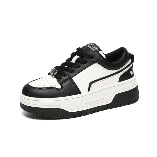 Stilla | Patchwork Platform Sneakers Med Crossover-design Til Kvinder