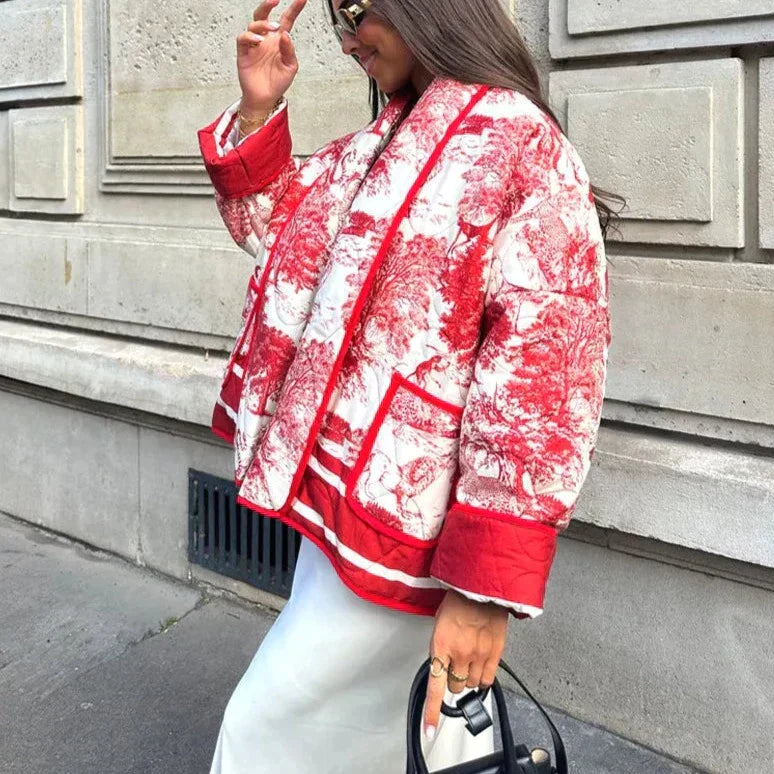 Stilla | Elegant Blomstret Jakke