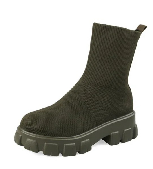 Stilla | Støvler Kvinders Mid Calf Strik Chunky Sko