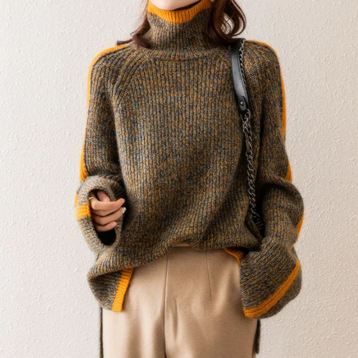 Stilla | Eksklusiv Rullekravepullover Fra Mar