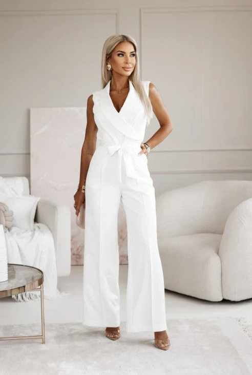 Stilla | Ärmløs Jumpsuit Med Bælte