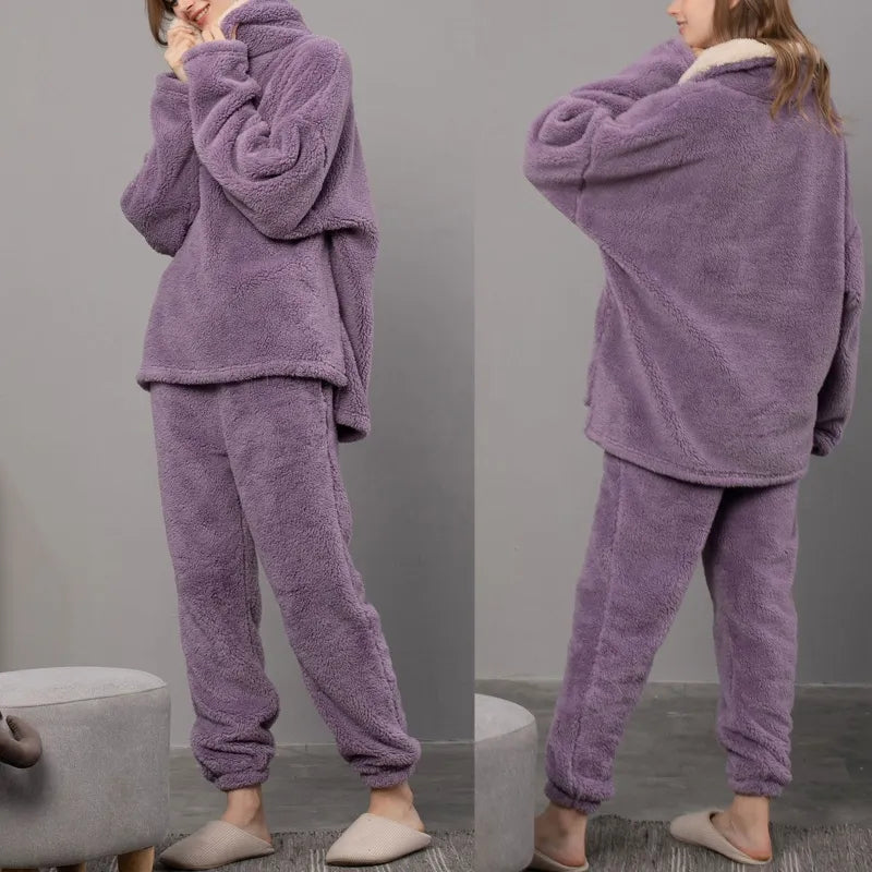 Stilla | Cozy Fleece Pyjamassæt Til Kvinder