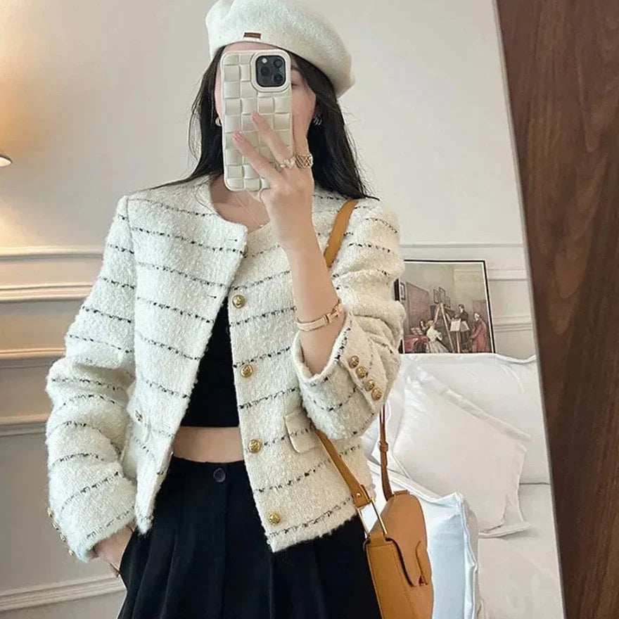 Stilla | Elegant Kort Tweed Jakke