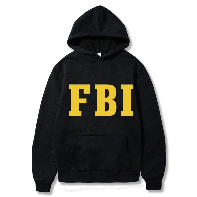 Stilla | Varme Unisex Hættetrøjer Med Fbi Tryk