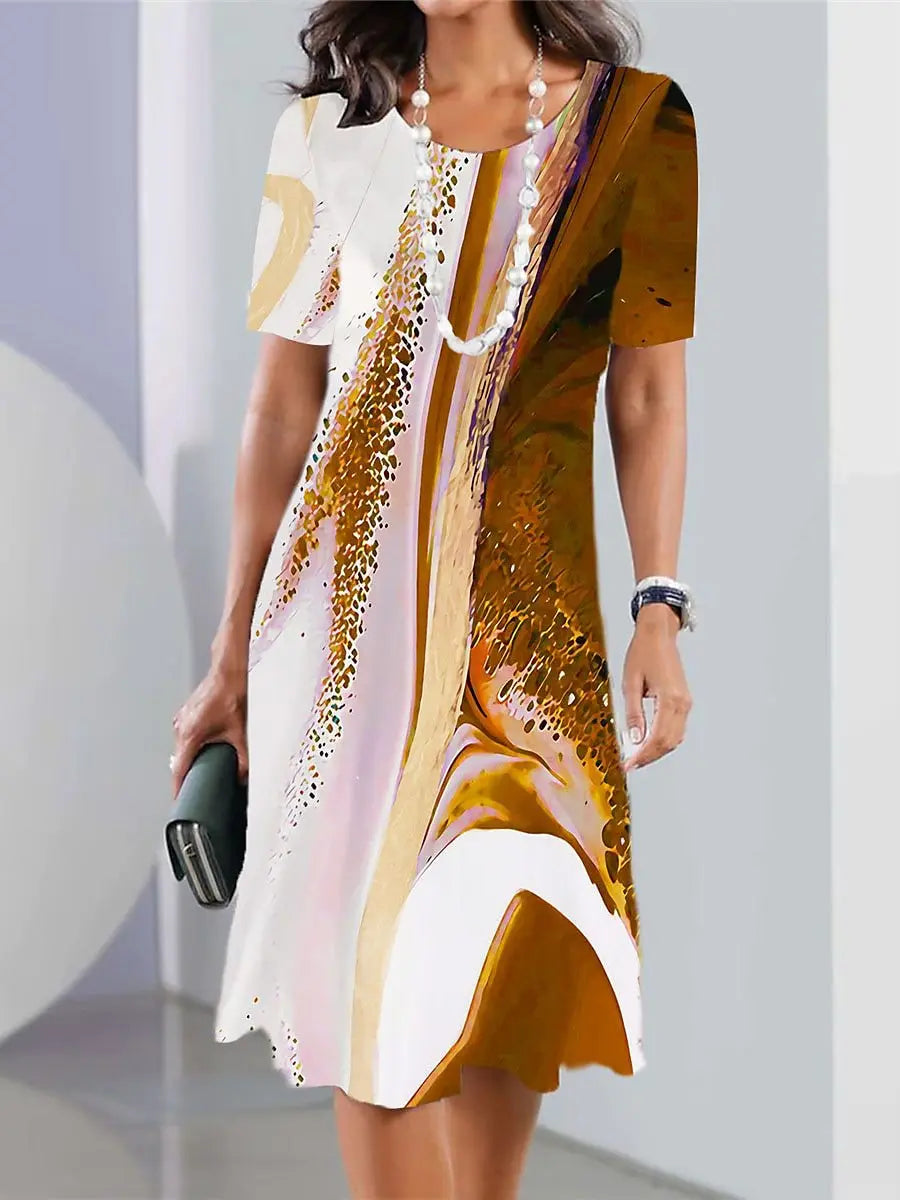 Stilla | Vintageskærm Print Damekjoler