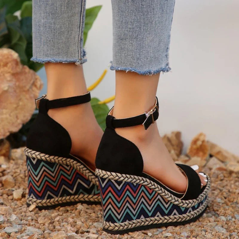 Stilla | Boho Wedge Sandaler