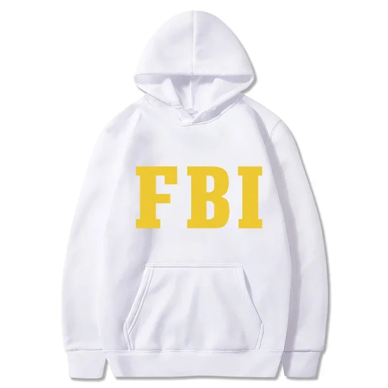 Stilla | Varme Unisex Hættetrøjer Med Fbi Tryk