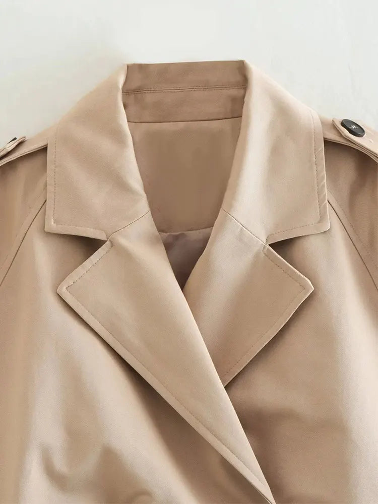 Stilla | Beskåret Trenchcoat Til Kvinder