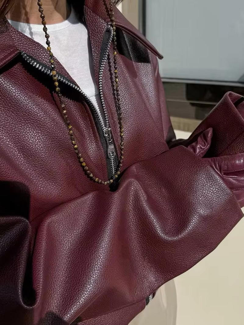 Stilla | Streetwear Pu-Læder Jakke Cassie