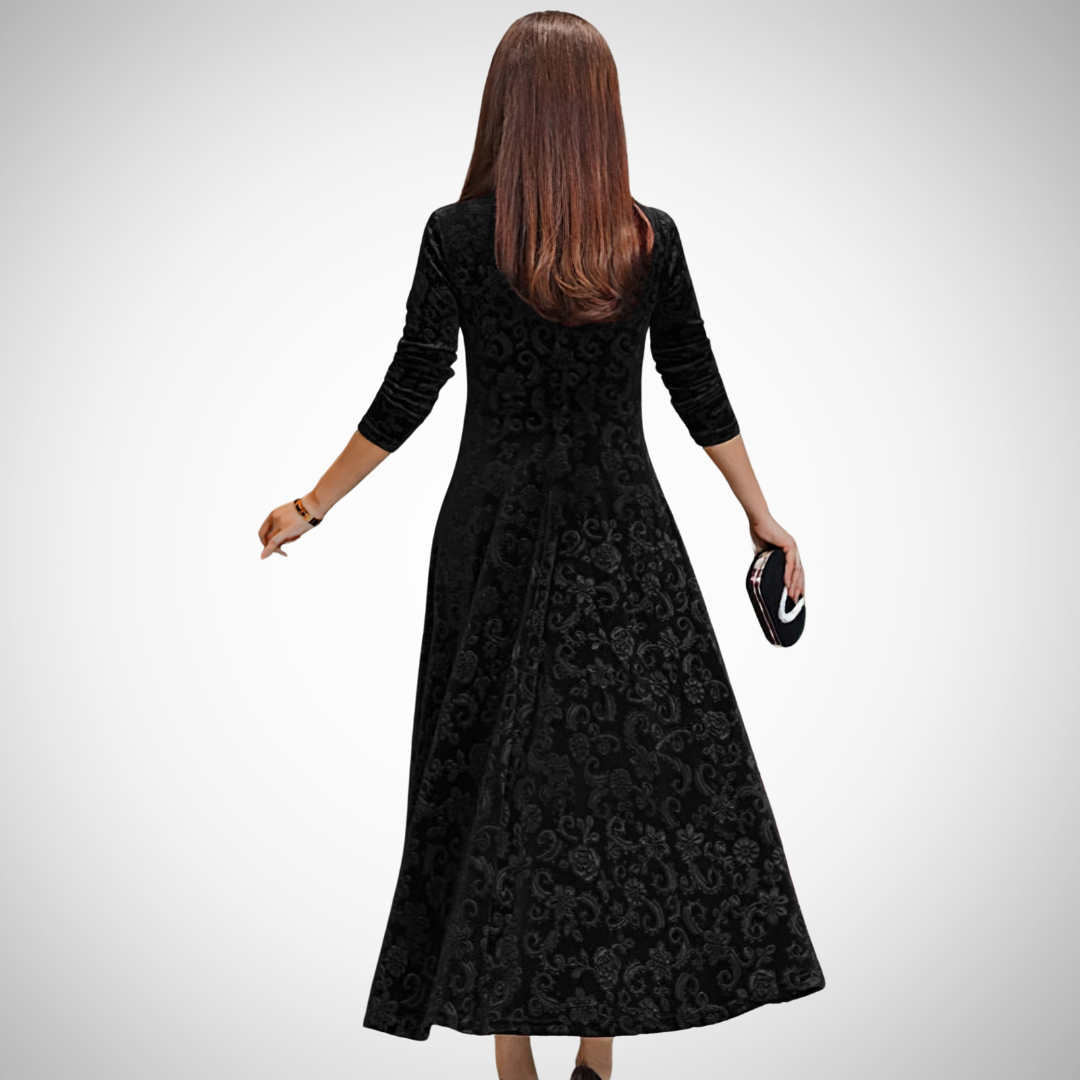 Stilla | Plus Size Blomster Mønster Kjole