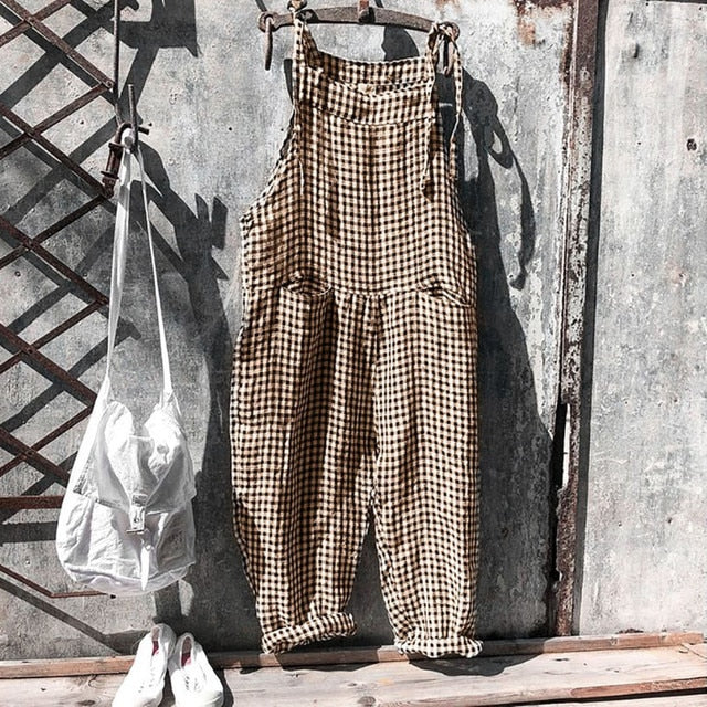 Stilla | Stribet Baggy Jumpsuit I Vintage Look
