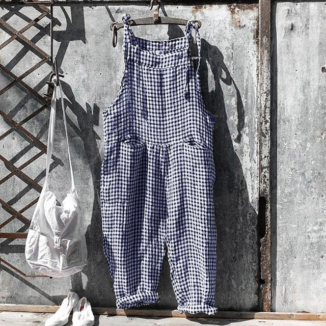 Stilla | Stribet Baggy Jumpsuit I Vintage Look