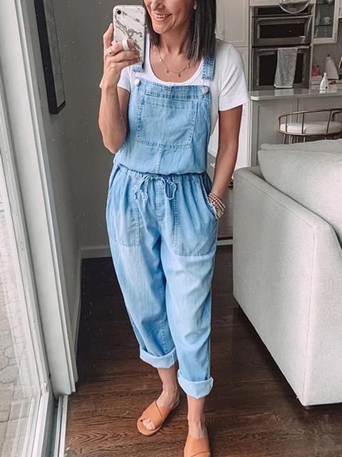 Stilla | Årgang Snøre Denim Jumpsuit