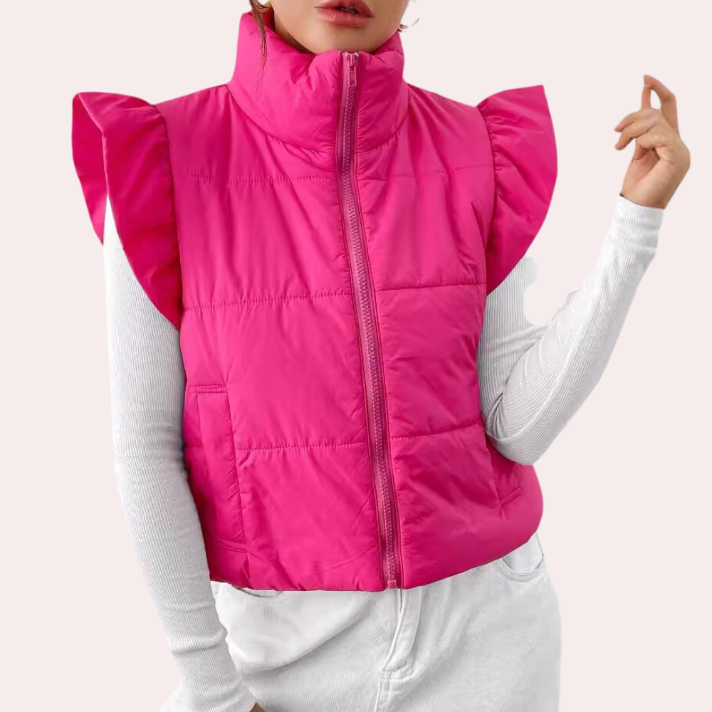 Stilla | Moderne Korte Stoppede Gilet til Kvinder