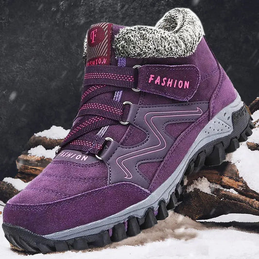 Stilla | Vandtæt ruskind Sort Støvler til kvinder – Behageligt & Stilet Vinter fodtøj