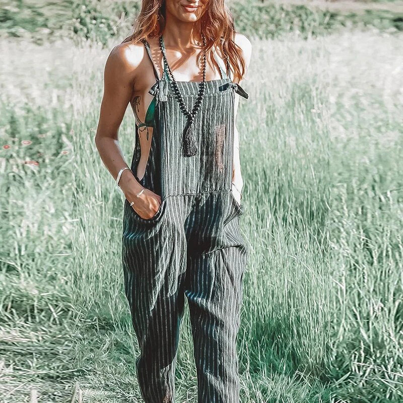 Stilla | Stribet print Løse jumpsuits