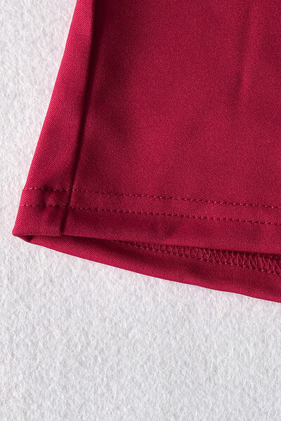 Stilla | Neck Tie-livvidde Halv Ærme Jumpsuit