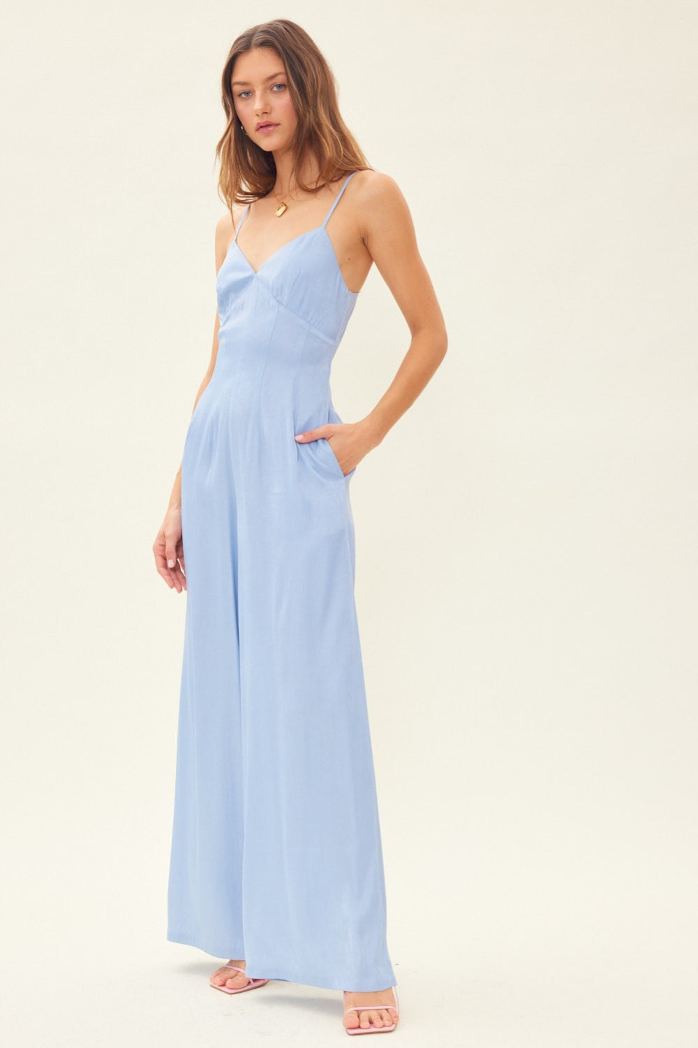 Stilla | Ditto Snørebag Uden Ærmer Bred Ben Jumpsuit