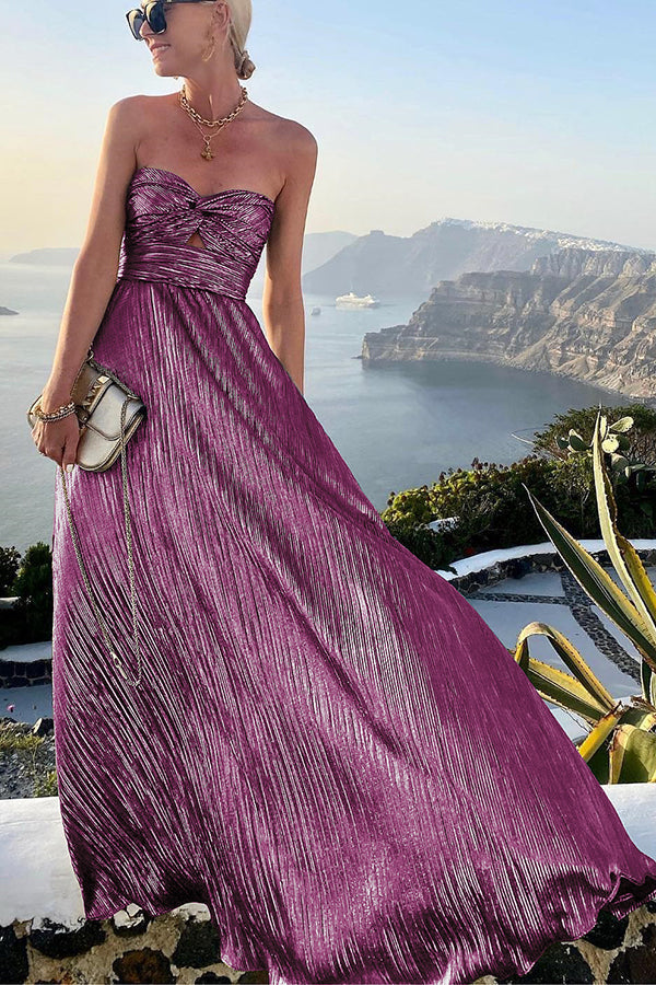 Stilla | Shimmer Please Off Shoulder Maxi Kjole
