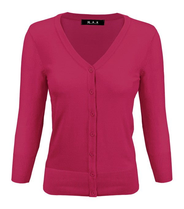 Stilla | Hals Knapnede Strik Cardigan Sweater
