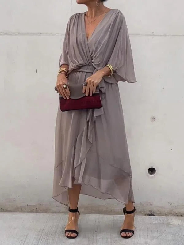 Stilla | Elegant Chiffon Midi Kjole