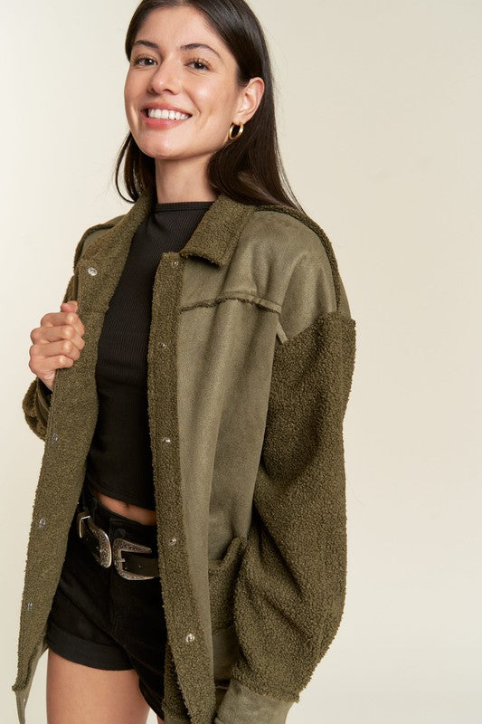 Stilla | Pels- Og Suede Jakke