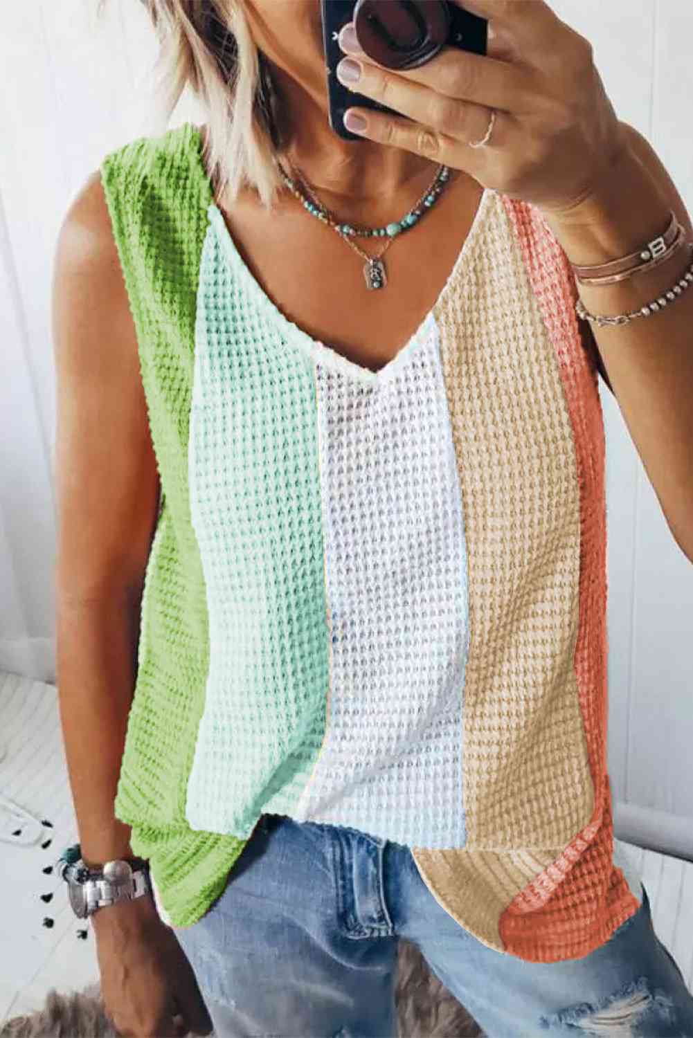 Stilla | Block V-hals Tanktop