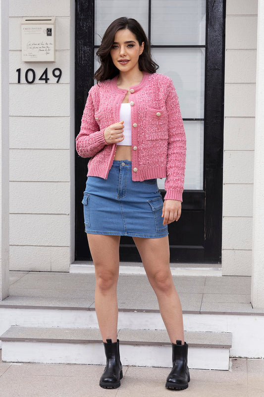 Stilla | Up Rund Hals Cardigan