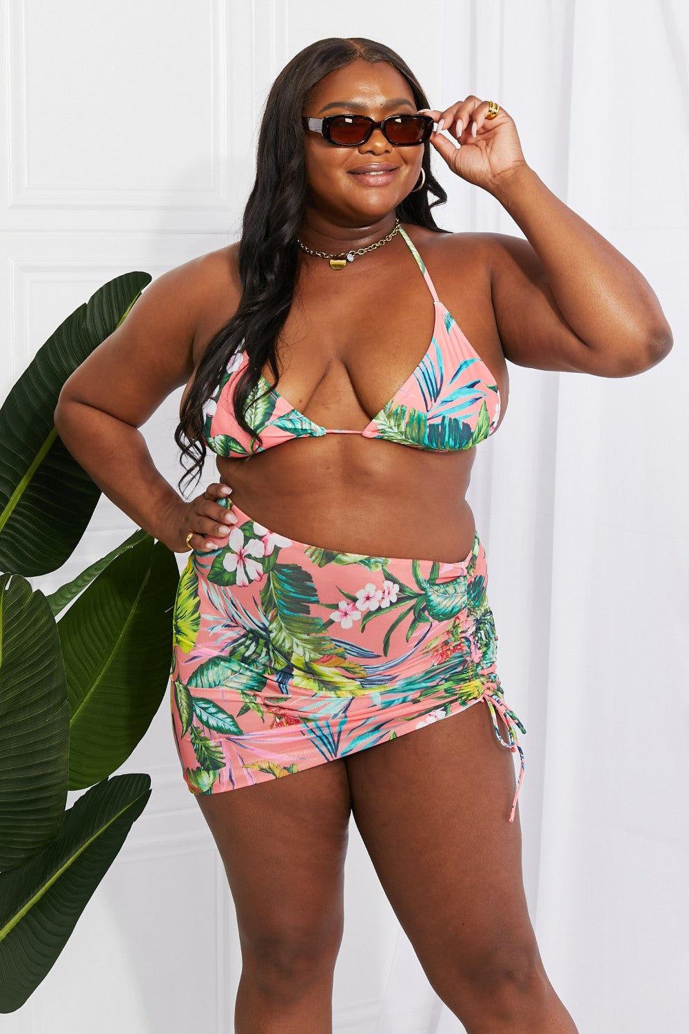 Stilla | West Swim Paradise Awaits Triangle Bikini Og Sarong Sæt