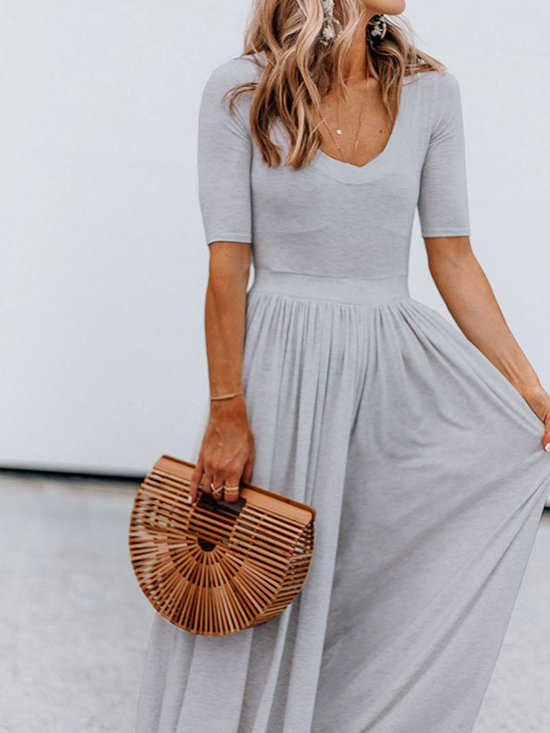 Stilla | Hals Korte Ærmer Jumpsuit