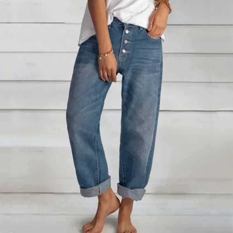 Stilla | Behagelige Løse Jeans Med Høj Talje Til Kvinder