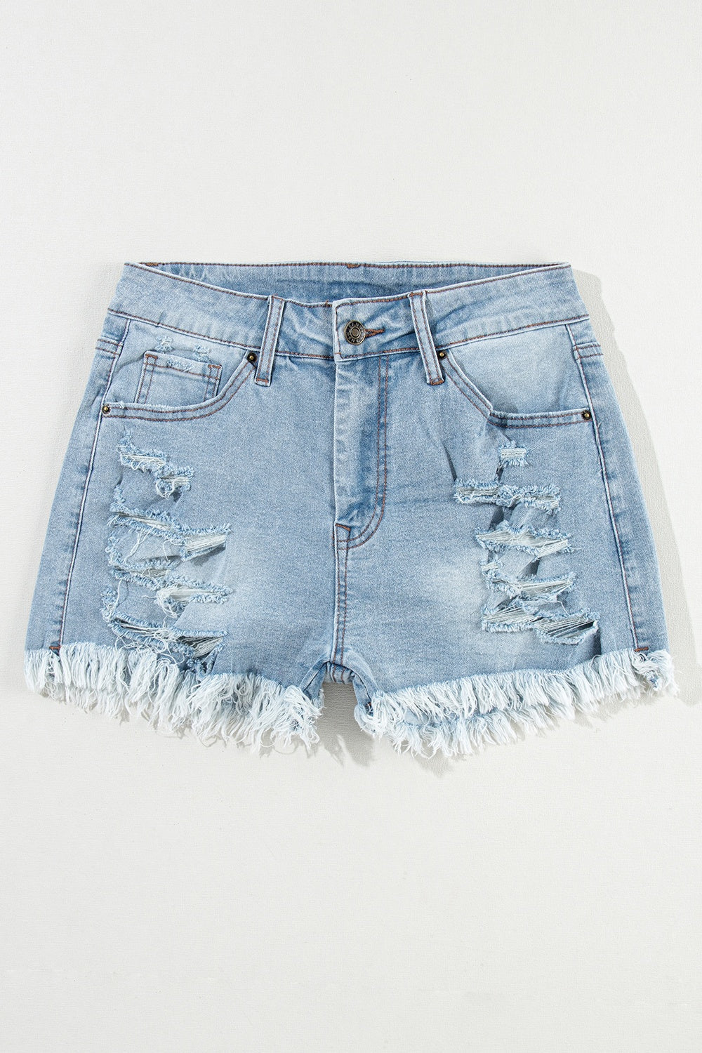 Stilla | Raw Hem Denim Shorts