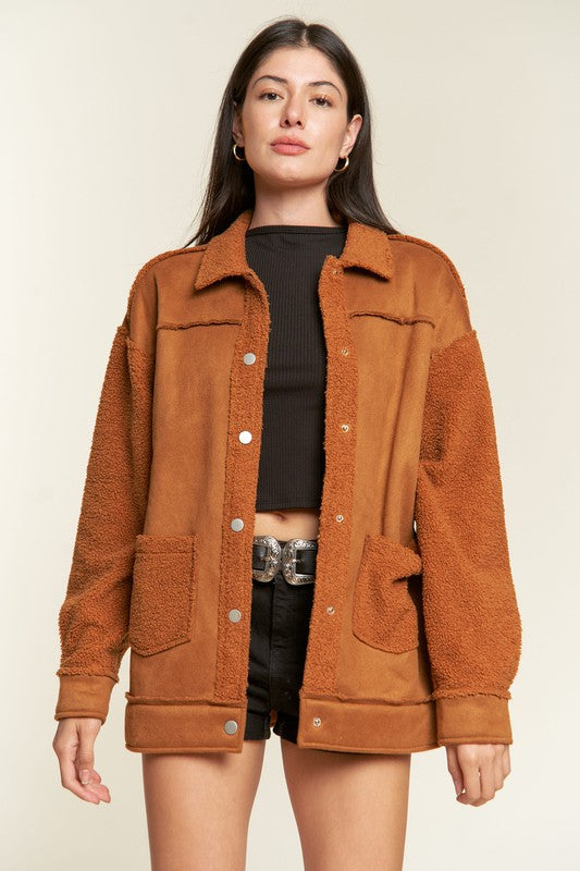 Stilla | Pels- Og Suede Jakke