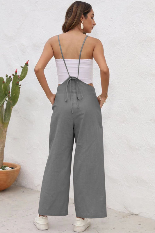 Stilla | Ryg Uden Ærmer Bred Ben Jumpsuit