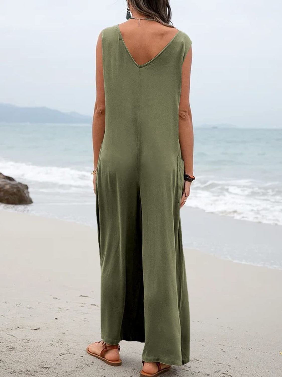 Stilla | Størrelse Bred Rem Jumpsuit Med Lommer