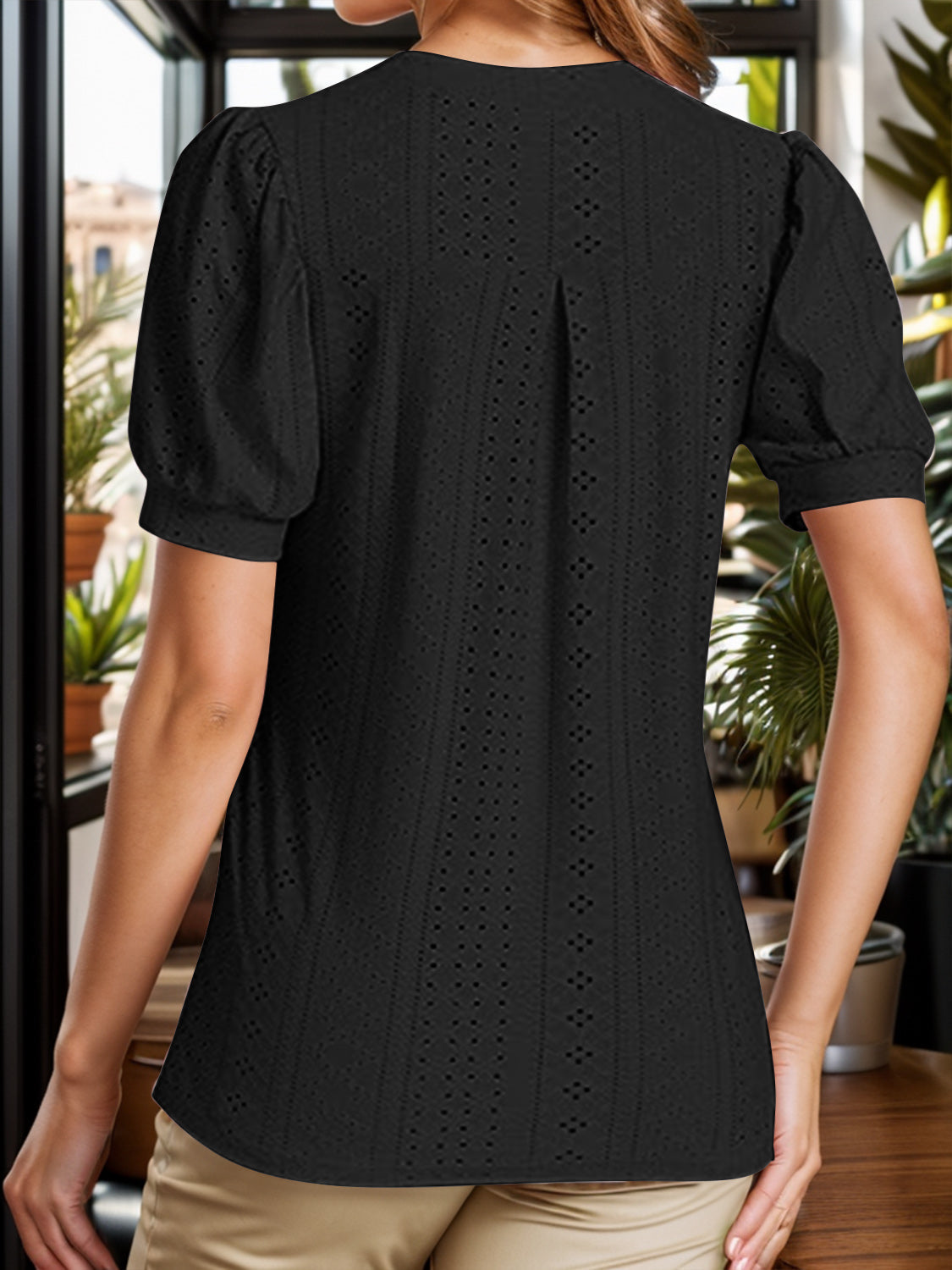 Stilla | Notched Kortærmet Bluse