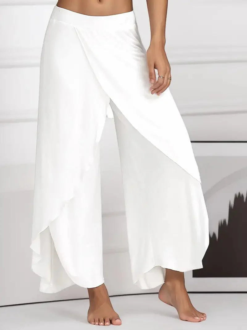 Stilla | Flowey Slit Wide-Leg Pants